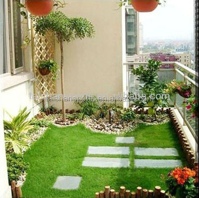 คุณภาพ  40mm Playground Artificial Grass With Dtex 11600 And 18900 Density Used For Landscape Decoration โรงงาน