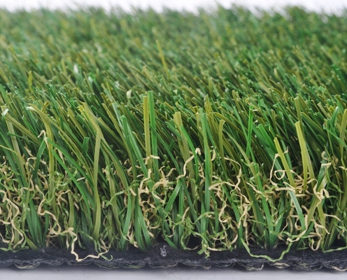 SBR Latex Backing Synthetic Landscape Green Grass 45mm สําหรับถนนทุ่งของสถานที่พักผ่อน สวนและสวนครอบครัว