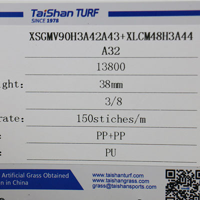 38mm 13800 Dtex หญ้าเทียม หญ้าสังเคราะห์สําหรับการปลูกสวน