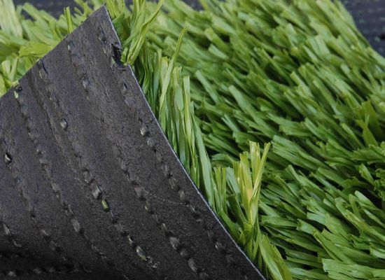 ฟุตบอลสีเขียว พื้นหญ้าเทียม Dtex 11200 พร้อม CPP + LENO แบคเกอร์และ SBR ลาเท็กซ์เคลือบ